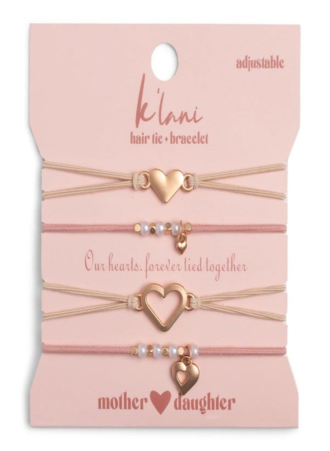 K'lani Hair Tie Bracelets for Women - Elastic Hair Bands That Double as Stylish Jewelry - Mother/Daughter - Set - Image 1
